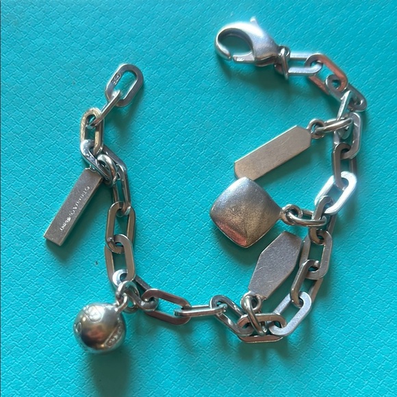 Retired Tiffany & Co. Sterling Silver Charm Bracelet: tags and ball charms - Picture 3 of 5